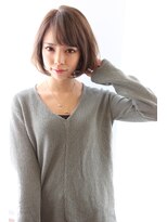 レウナ 外苑前(Reuna)&nbsp;黒髪アッシュ毛先ワンカールボブで大人可愛く