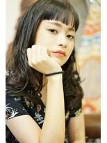 アジュール ヘアデザイン(Aｊu r hair design)&nbsp;【Aju-r】黒髪×ショートバング　モードガーリー