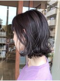 切りっぱなし外ハネボブ/ラベンダーグレージュ/20代30代40代