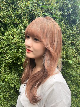 パルフェ ヘアー バイ オーク 九大学研都市(parfait hair byOAK) ヨシンモリ重めバングフェザーバング/OAK