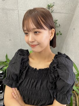 サンド 池袋(sand) 前髪/マチルボブ/ピンクベージュ/インナーグレージュ/髪質改善