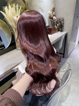 シン 原宿Verno店(Qin) ブリーチなしダブルカラー/ピンクラベンダー