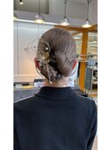 ヘアセットヘアアレンジシニヨン二次会パーティー