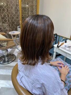 ロンドアベニール 北千住(Lond avenir) ウェーブミディアムメルティカラー×レイヤーカット韓国[北千住]