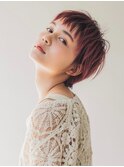 aRietta銀座＊抜け感×ベリーピンク×ミニショート/眉上バング