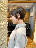 前髪ありショート/小顔丸みショート