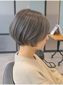 ボブ/ショートボブ/ハイライト/30代/40代/大人女性/白髪ぼかし