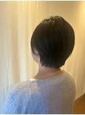大人可愛い/ショートボブ/前髪なし