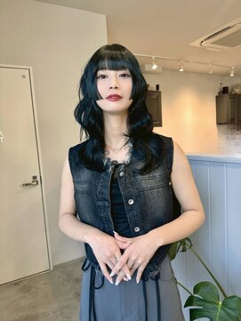 イコ 心斎橋(.ico) ショートボブくびれヘアアプリコットオレンジタッセルボブ