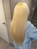 ダブル(W) ブリーチカラー/ホワイトベージュ/ストレートロング