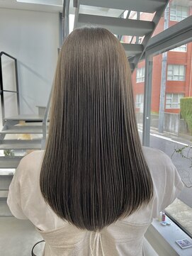 ヘアー アイス 御器所本店(HAIR ICI) 美髪ストレート×髪質改善◎艶髪ロングオリーブブラウン