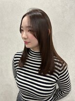 ホワイト(WHITE) マロンブラウン 髪質改善カラー 縮毛矯正 レイヤーボブ