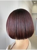 【髪質改善ストレート×美髪カラー】艶々パープルピンク