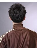 ツーブロック刈り上げ短髪ツイストダウンバング30代男性