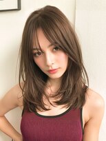 アリーズ(ALLYS) 透明感ブラウンベージュ/ミディアムレイヤー/顔まわりカット