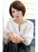 ナチュラル　小顔　ショートボブ