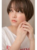 大人可愛いモカベージュ*小顔マッシュショートY大宮10代20代30代