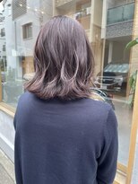 ニア 清澄白河(nir) 〈清澄白河 半個室〉切りっぱなしボブ/グレーピンク