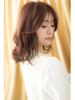 カバーヘア ブリス 志木南口駅前店(COVER HAIR bliss)&nbsp;ミルクティーピンクくせ毛風小顔ウェーブ巻きZ志木20代30代40代