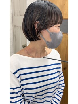 コス(kos) 大人可愛い/ココアベージュ/グレージュカラー/ボブウルフ/黒髪