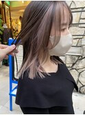フェイスフレーミング_グレージュカラーボブウルフ