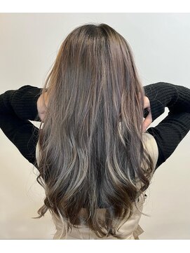 エアーベリー(AIR BERRY) ブリーチダブルカラーミルクティーグレージュスタイル