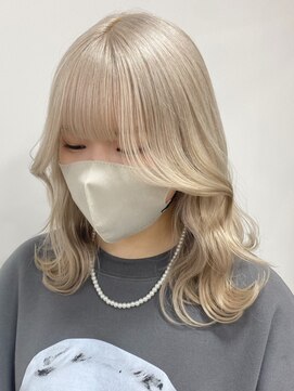 ベレーザシェルト(Beleza scelto) 3214金髪ボブグクマッシュハイトーンビビッドカラーウザバング