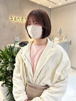 韓国風ヘア/ワンホンヘア/ベージュカラー/顔周りカット