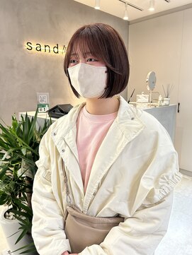 サンド 池袋(sand) 韓国風ヘア/ワンホンヘア/ベージュカラー/顔周りカット