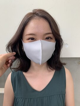 グロウ 丸の内(GLOW) グレージュくびれミディアムヘア顔周り2wayバング韓国風甲府