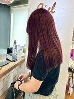 シエルバイアフロート(ciel by afloat)&nbsp;〇ワインレッド 赤髪 ぷつっとカット
