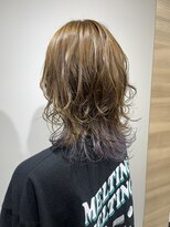 ウェーブス 大宮門街店(wave's)&nbsp;ウルフ×インナーカラーラベンダー wave's大宮門街 唯