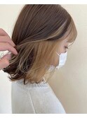 【王道】ベージュ×インナーカラー