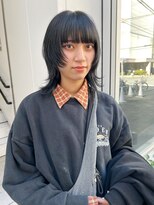 カフ(CAF)&nbsp;CAF松本/ウルフ/レイヤーカット/ブルーブラック/大阪/心斎橋