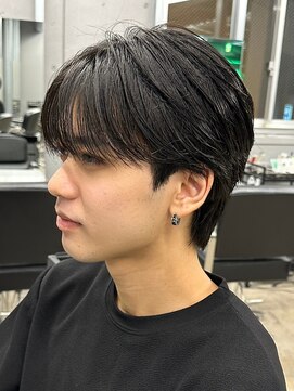 エルマーク 枚方(L-MARK) シースルーマッシュナチュラルマッシュメンズ韓国ツーブロック