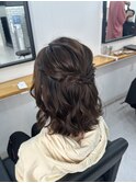 ショートハーフアップ