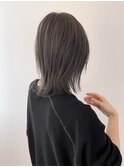 レイヤーボブ　グレーアッシュ