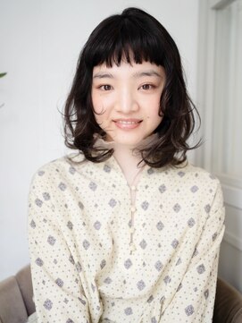ロンド ボーイ 表参道(Lond BOY) ウェーブミディアム×髪質改善韓国ボブ前髪レイヤー[表参道]