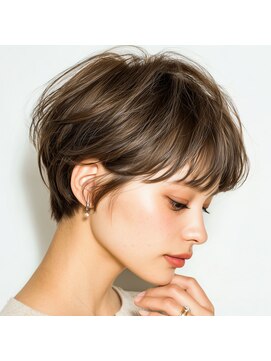 モンド ヘアクリエーション 下荒田店(monde hair creation) 【monde】ハンサムショート×美シルエット×ブラウンカラー