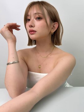 ソヨン 加古川店(SOYON) 《SOYON》束感レイヤーの切りっぱなしボブ×シースルーバング