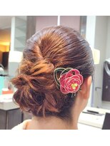 エノモト(ENOMOTO) 大人可愛いシニヨンお団子ヘア結婚式二次会お呼ばれヘアセット