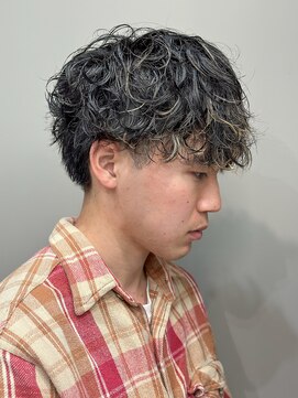 エルマーク 梅田(L-MARK) 波巻きスパイラル/men's/ツイストスパイラル/メンズパーマ/学割