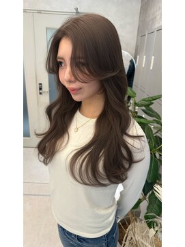 エヌ 大阪梅田店(enu) ブラウンベージュ/韓国風/レイヤーカット/海外風/梅田