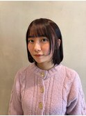 赤みブラウン×ボブ
