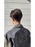 センターパートマッシュ