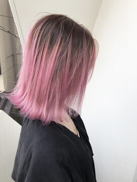 salon de MiLK 札幌大通店【サロン ド ミルク】 根元が伸びても気にならないピンクバレイヤージュ