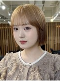 ◎タッセルカットサイドバングタンバルモリ韓国ボブ