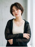 大人可愛い30代40代50代小顔マッシュショート丸みショート