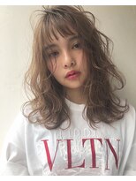 ラテ 武蔵小杉(LATTE)&nbsp;ナチュラルワンカールボブ_くびれセミディたまねぎアレンジ