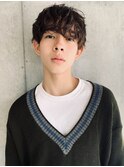 ◇アッシュブラウン くせ毛風パーマ マッシュショート◇